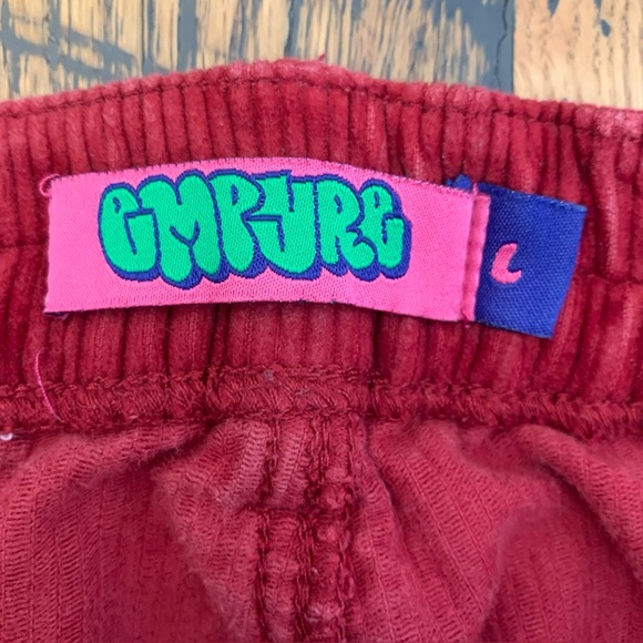 Empyre Pants Women Red Tori 90s Corduroy Skate Jeans Retro Y2K Baggy Large - Picture 9 of 10